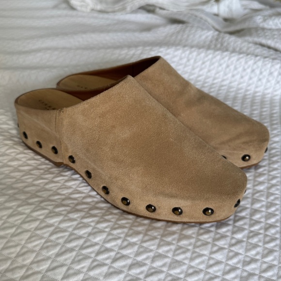 Clergerie Suede Studded Clogs - Picture 2 of 8